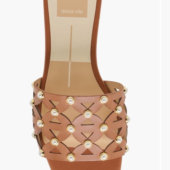 Dolce Vita Berrit Studded Saddle Slide Sandals Size 10 NWT Chic Leather Slides - Picture 5 of 12